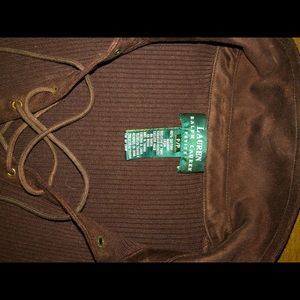 Ralph Lauren ribbed long sleeve deep chocolate